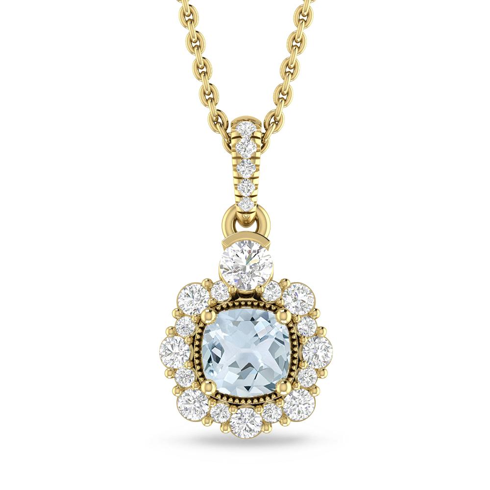 Yellow Gold - Aquamarine