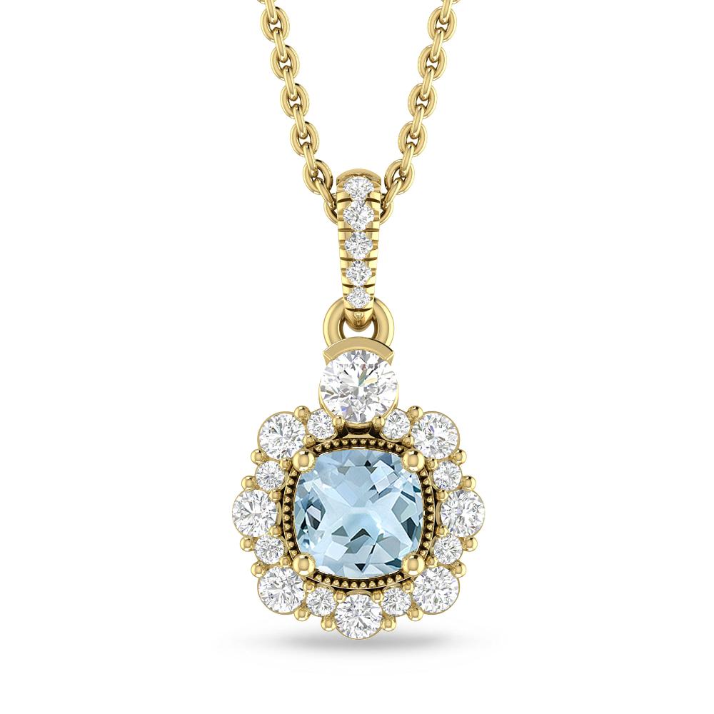 Yellow Gold - Aquamarine