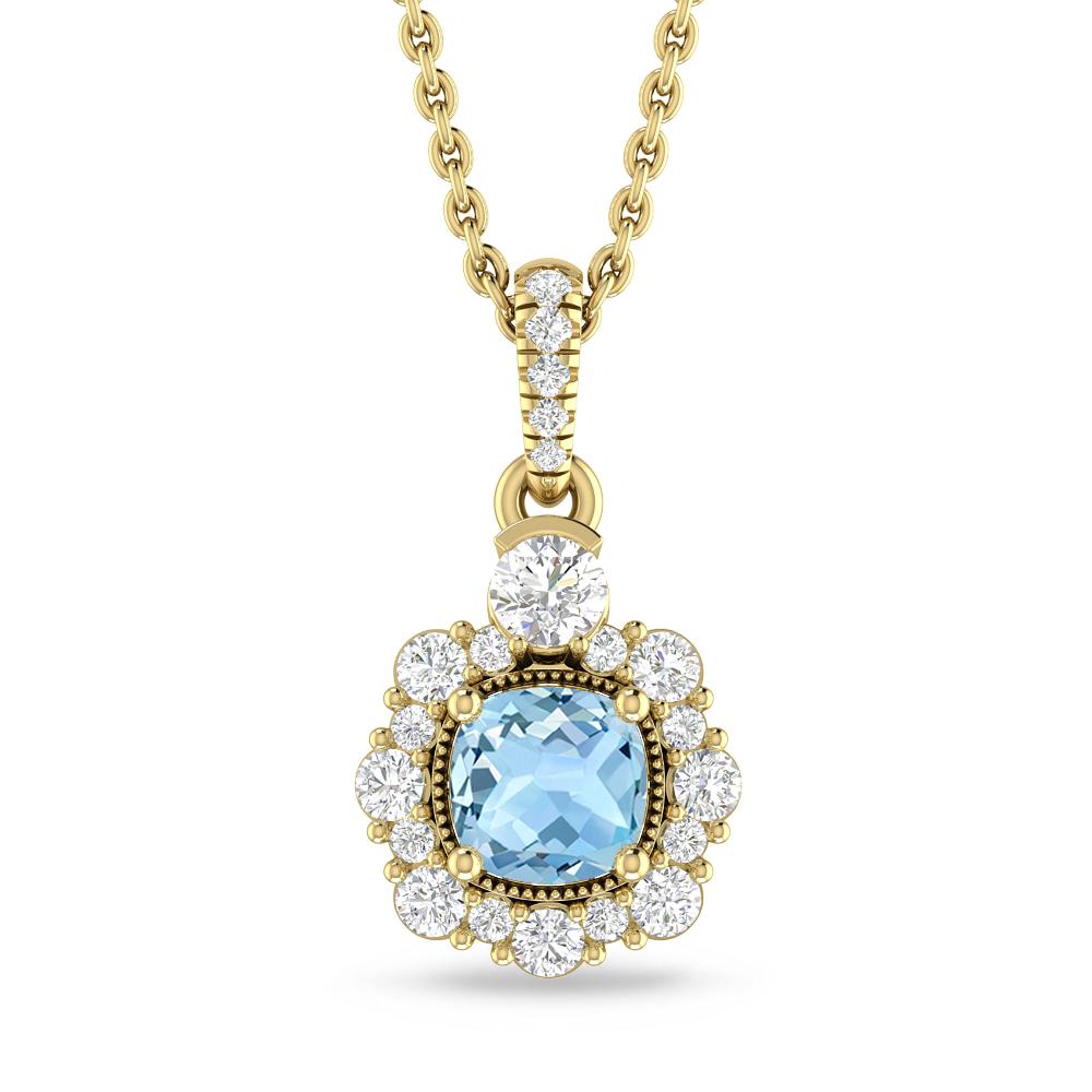 Yellow Gold - Aquamarine