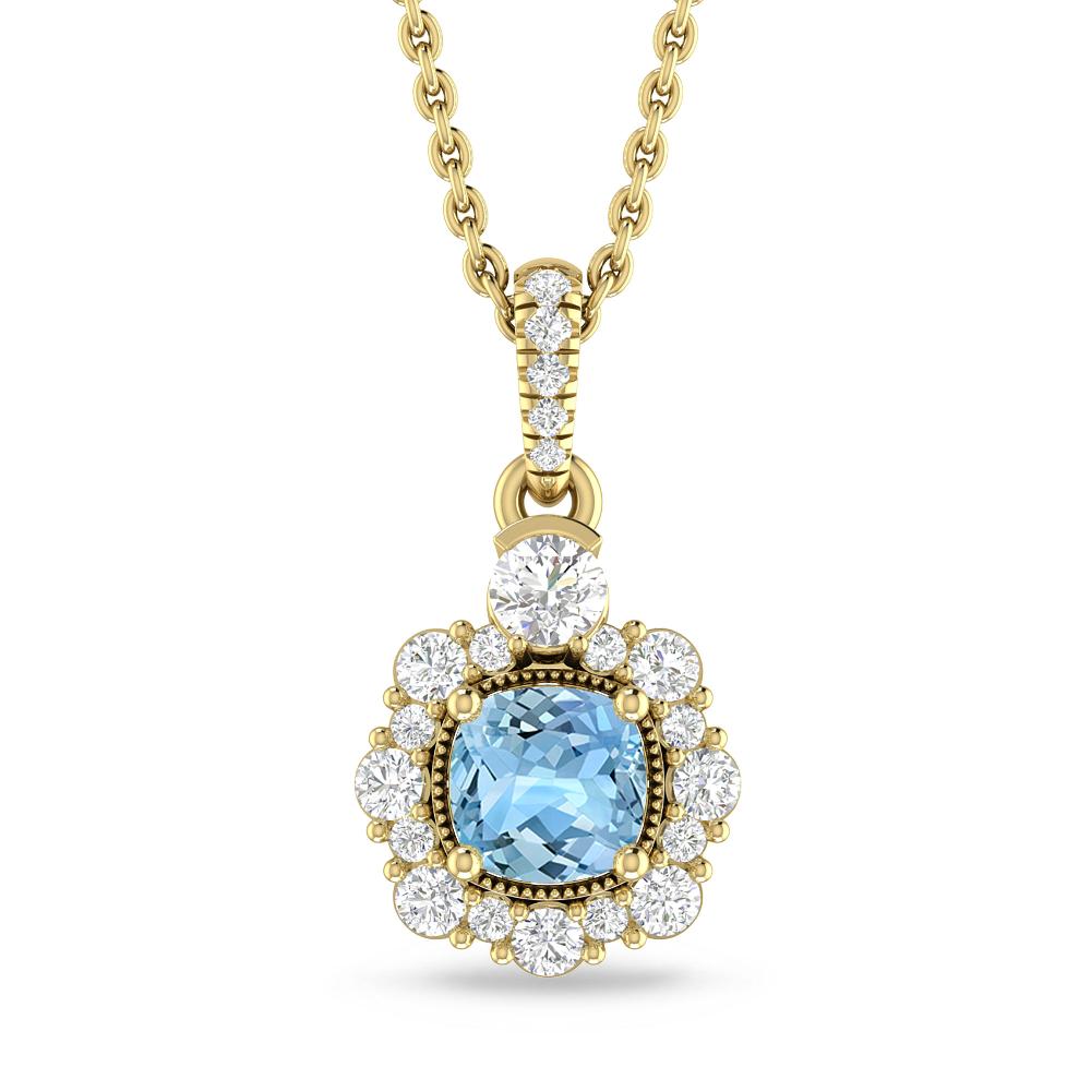 Yellow Gold - Aquamarine