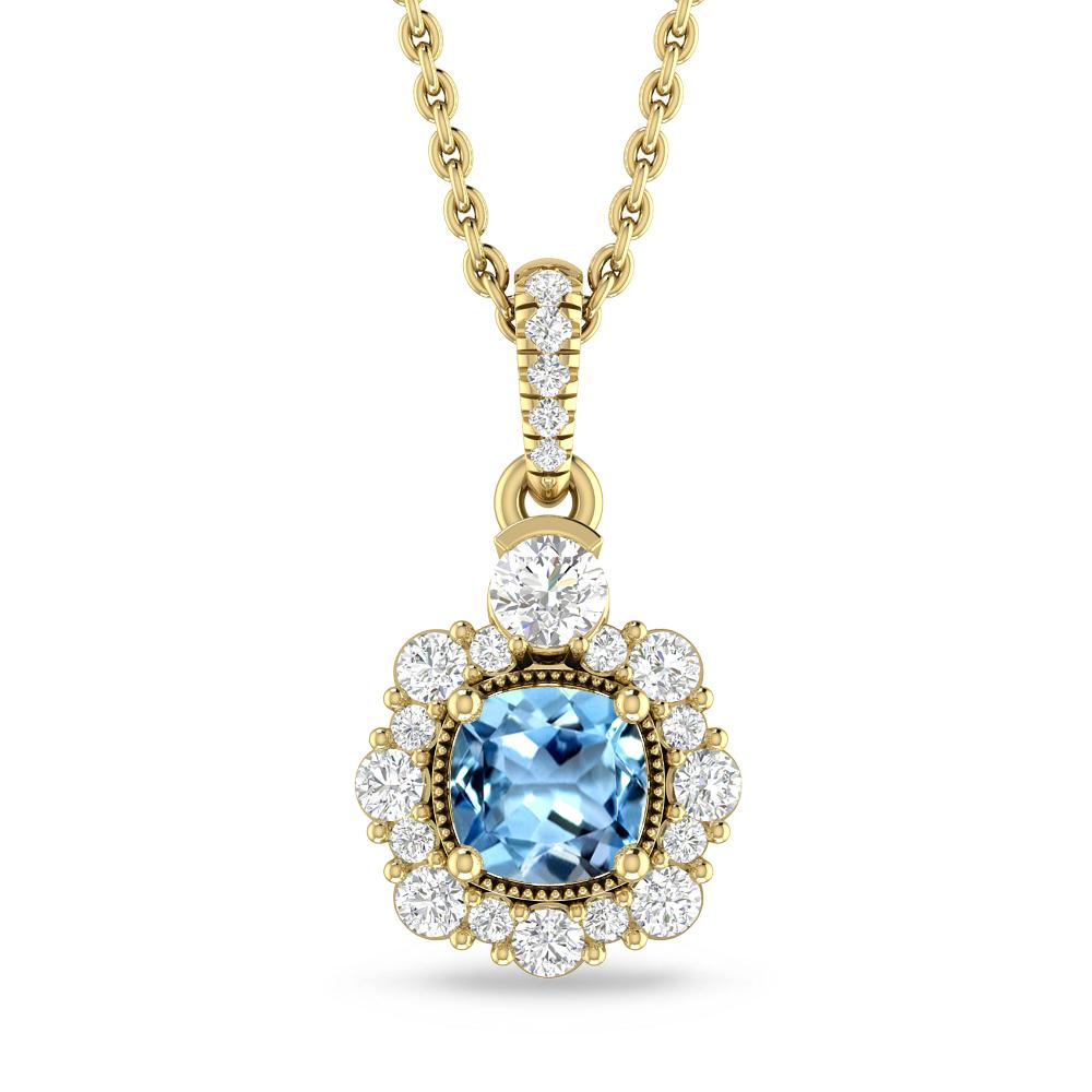 Yellow Gold - Aquamarine