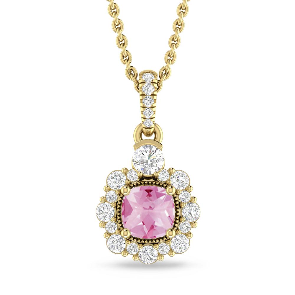 Yellow Gold - Pink Tourmaline