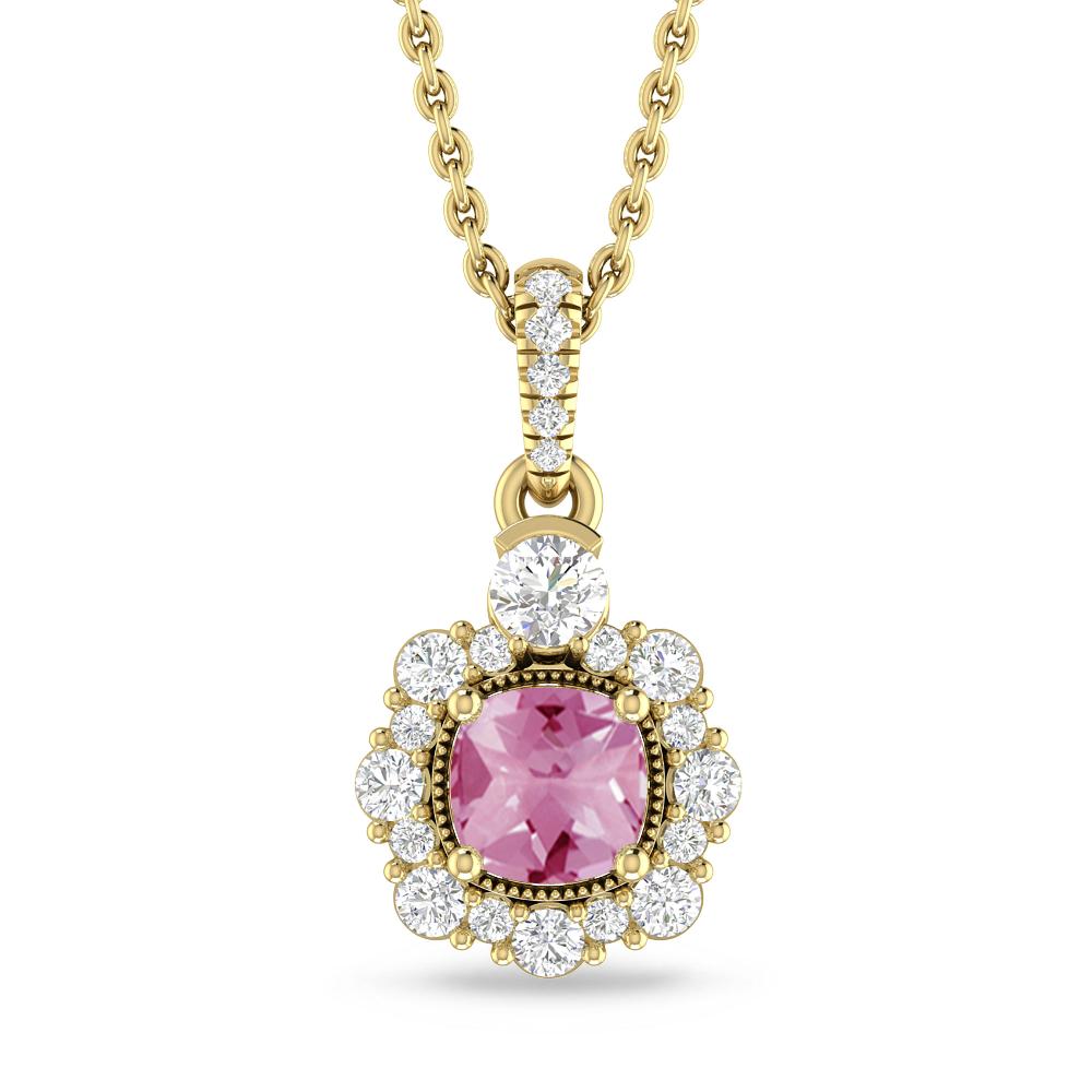 Yellow Gold - Pink Tourmaline