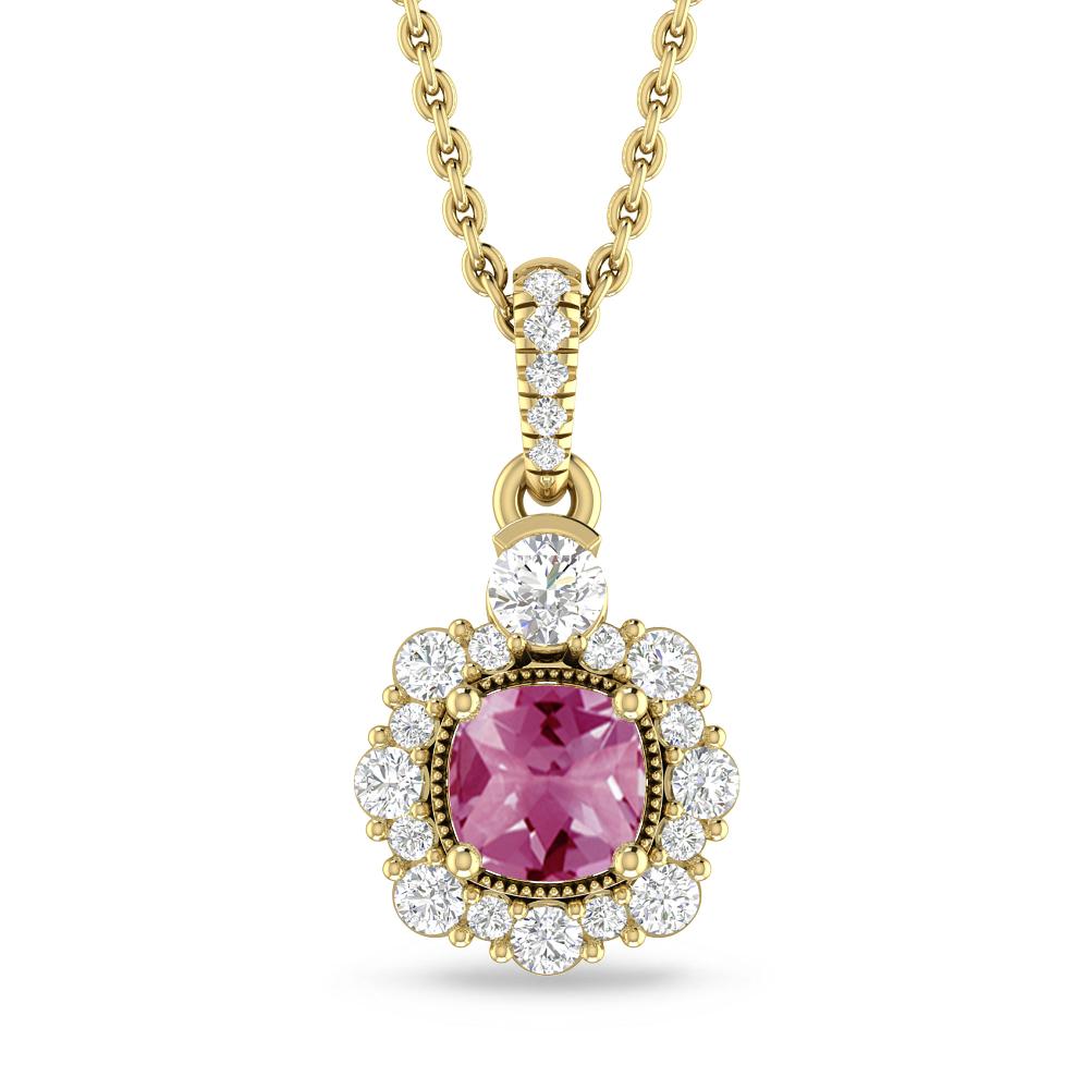 Yellow Gold - Pink Tourmaline