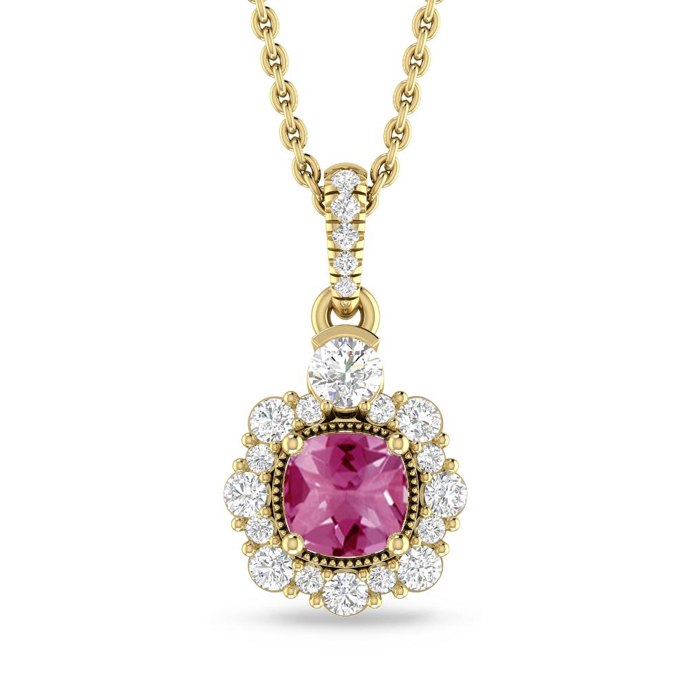 Yellow Gold - Pink Tourmaline