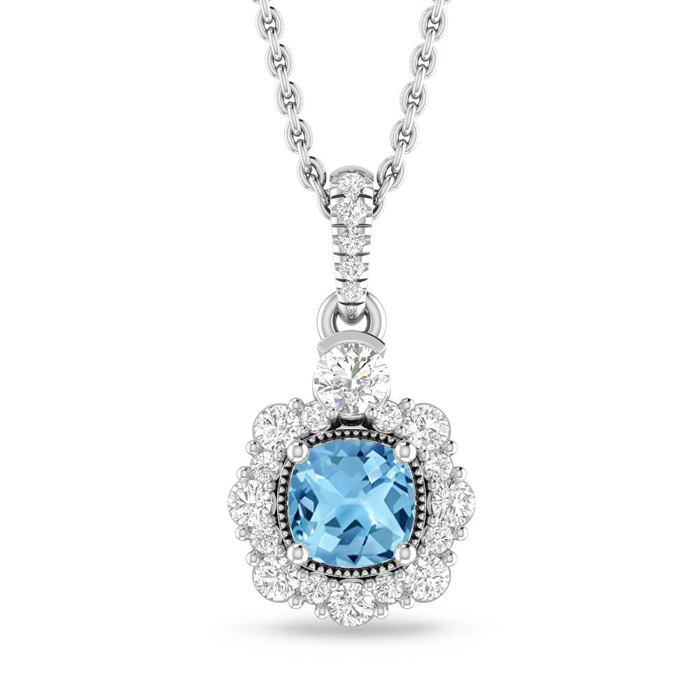 White Gold - Blue Topaz