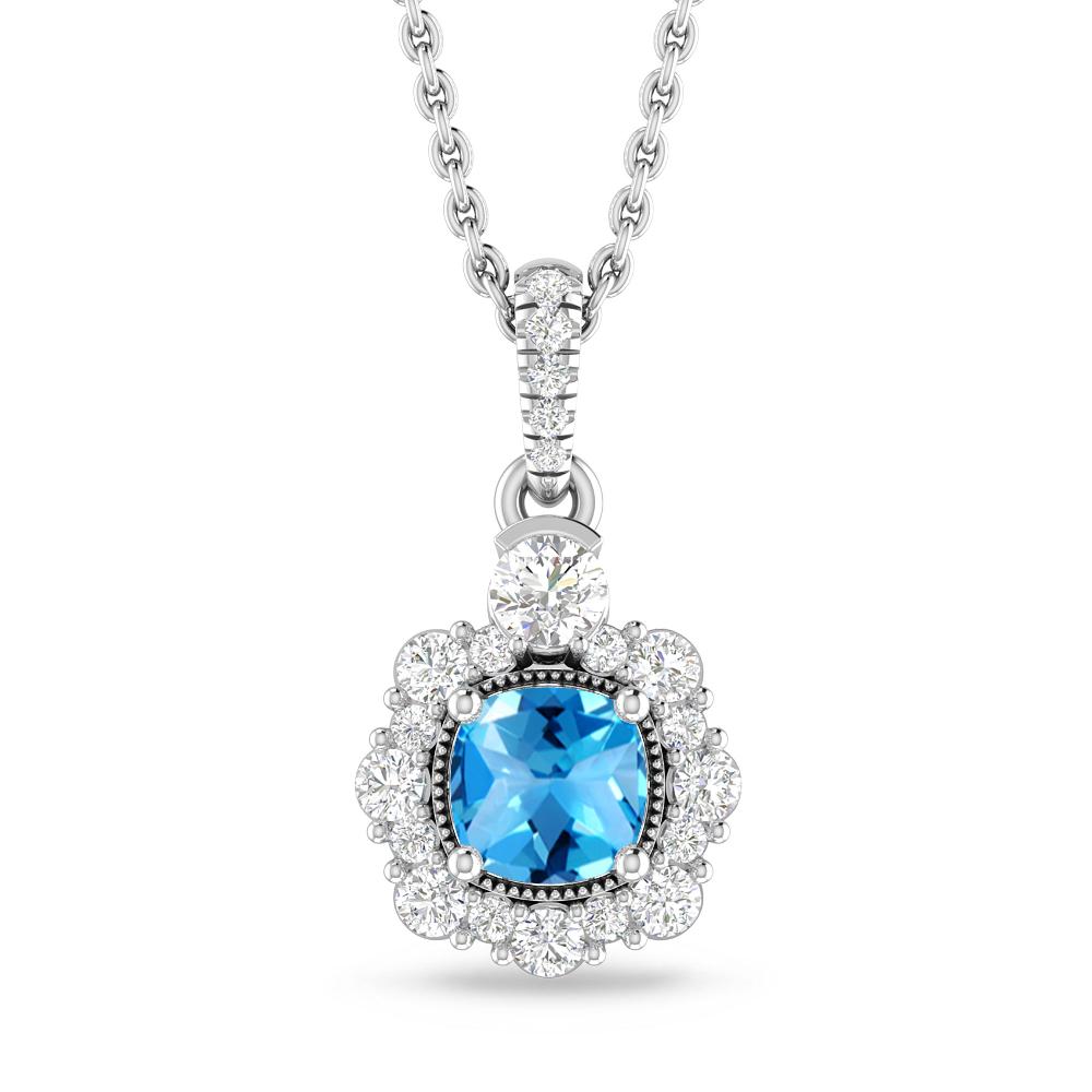 White Gold - Blue Topaz