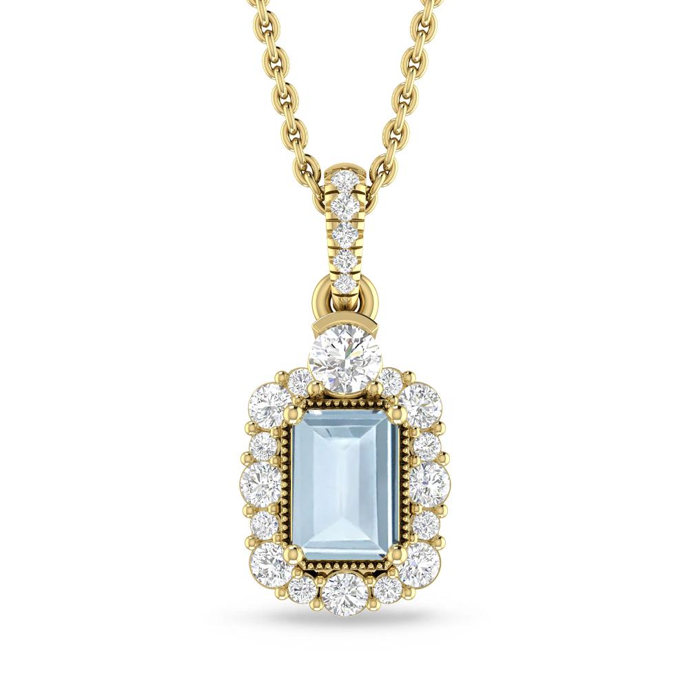 Yellow Gold - Aquamarine