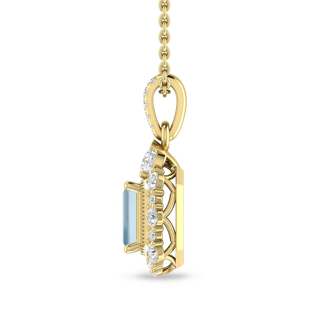 Yellow Gold - Aquamarine