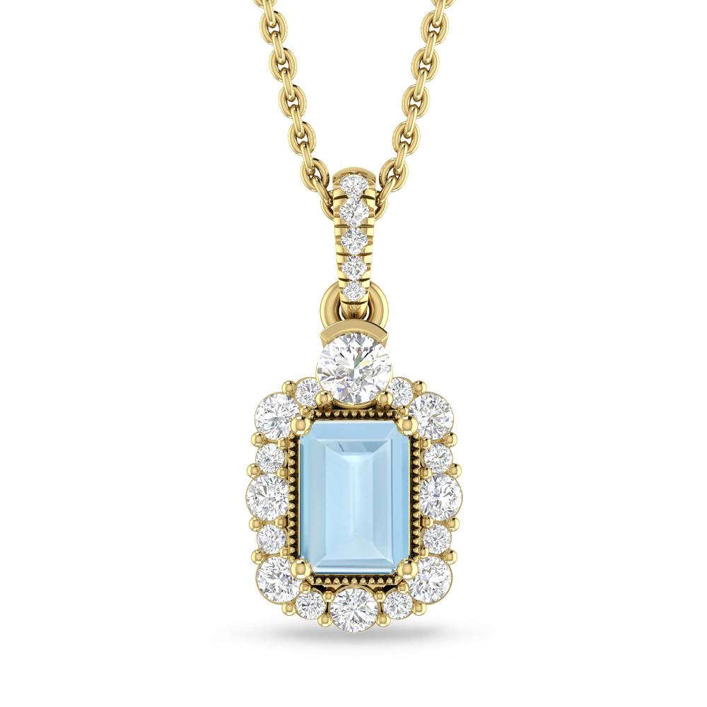 Yellow Gold - Aquamarine