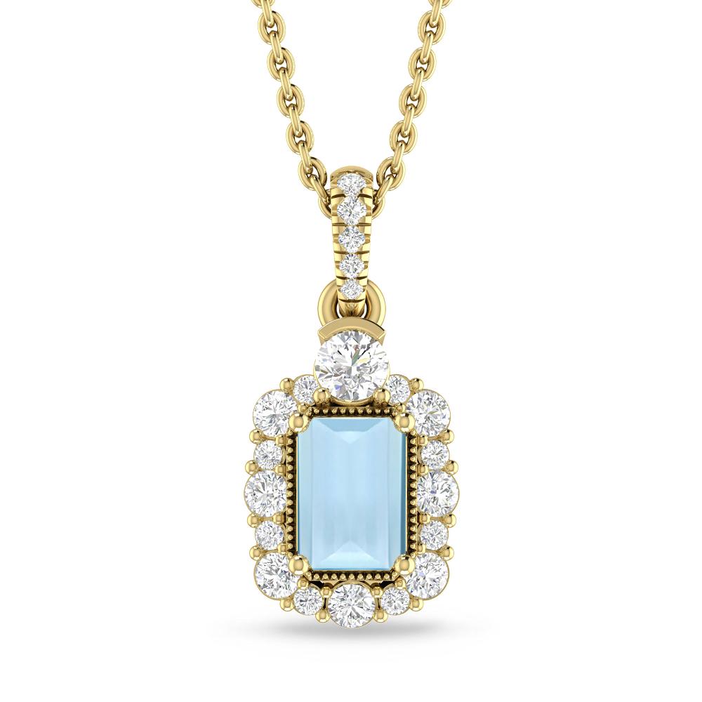 Yellow Gold - Aquamarine