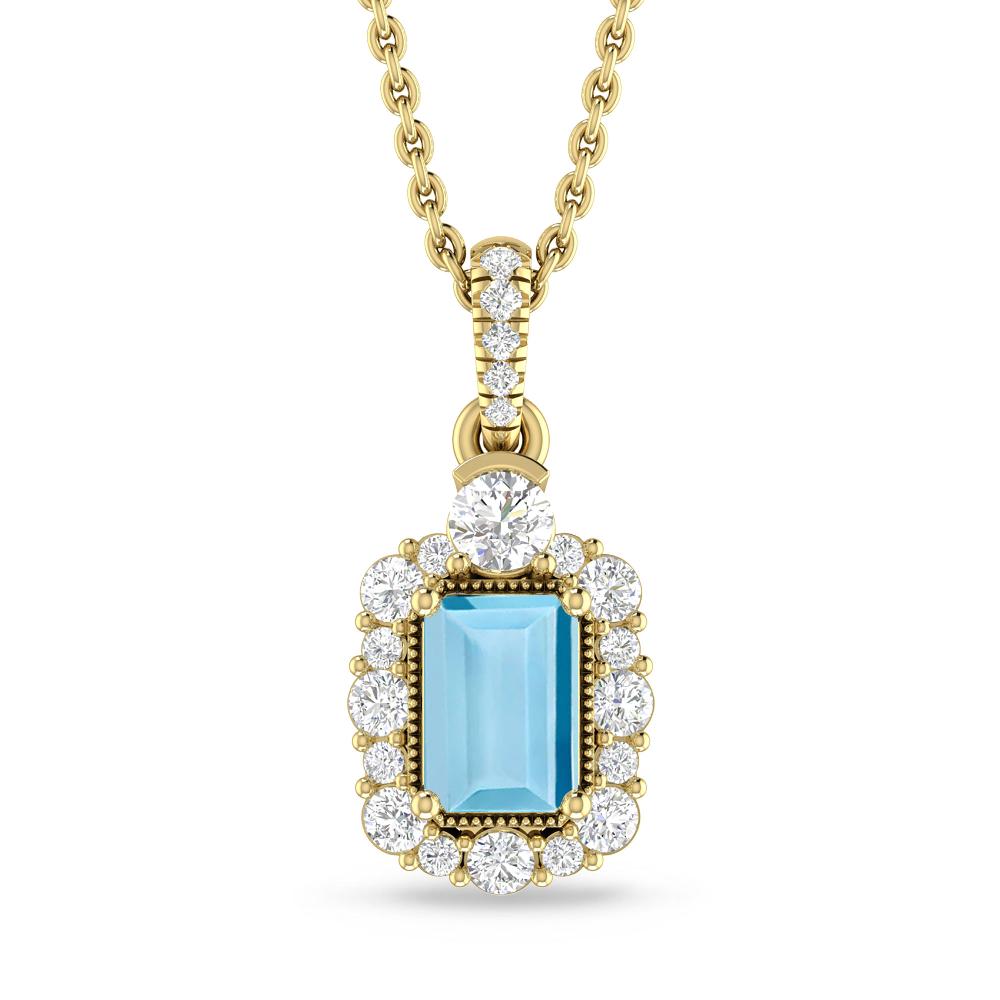 Yellow Gold - Aquamarine