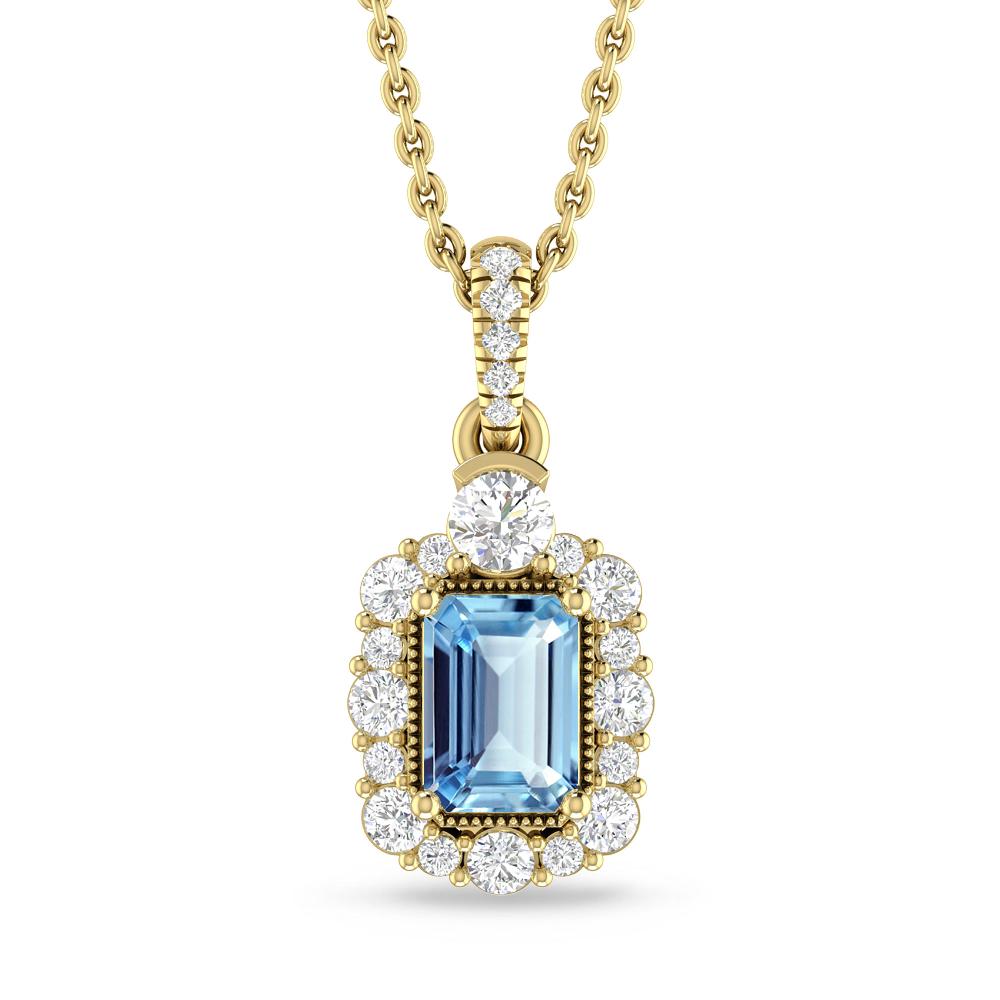 Yellow Gold - Aquamarine