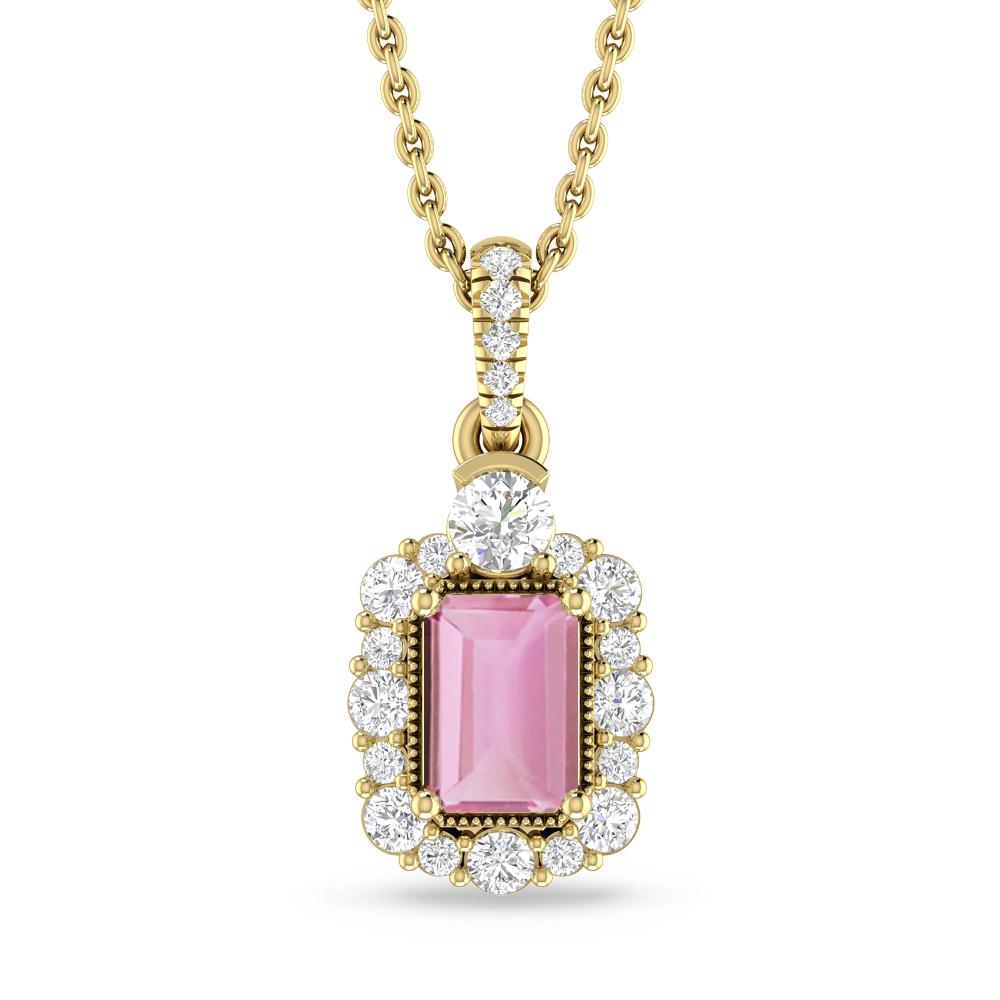 Yellow Gold - Pink Tourmaline