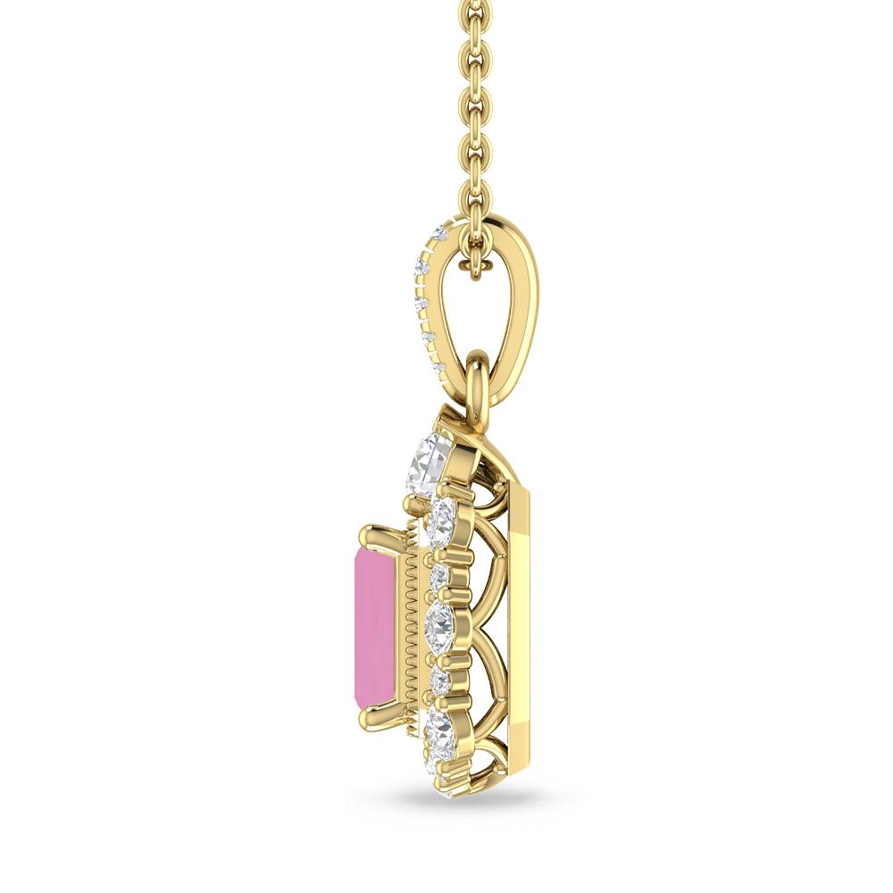 Yellow Gold - Pink Tourmaline