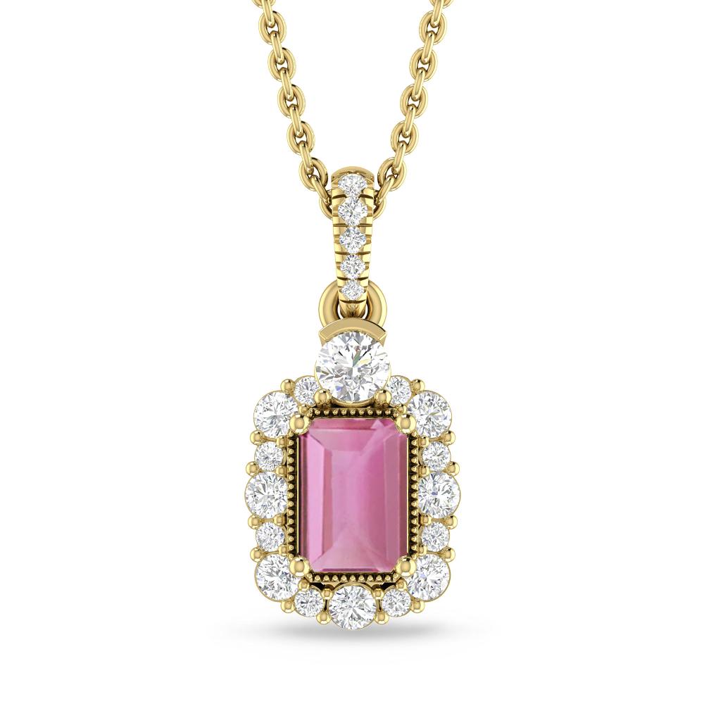 Yellow Gold - Pink Tourmaline