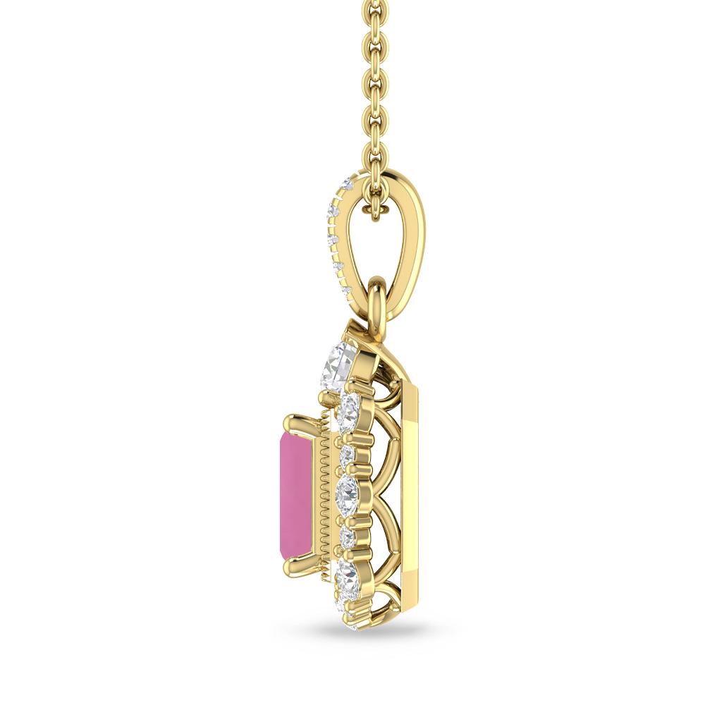 Yellow Gold - Pink Tourmaline