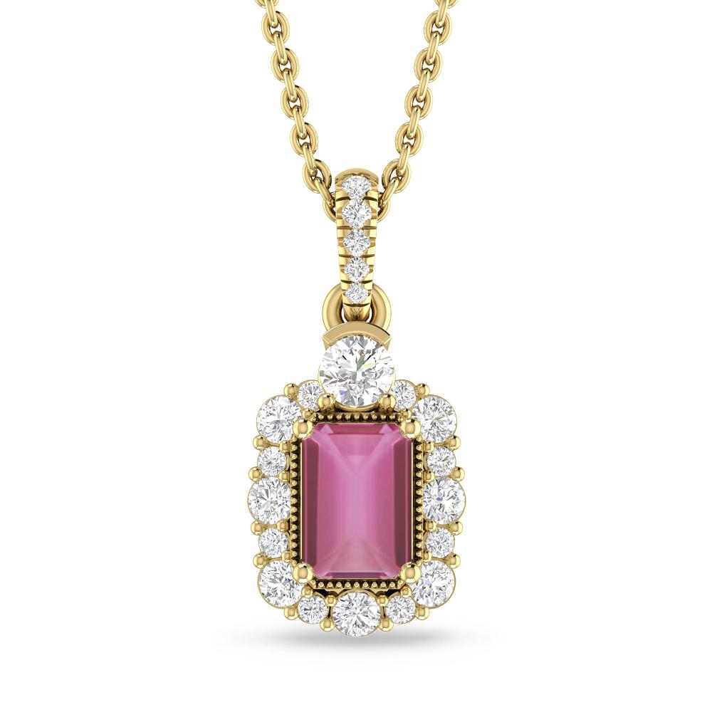 Yellow Gold - Pink Tourmaline