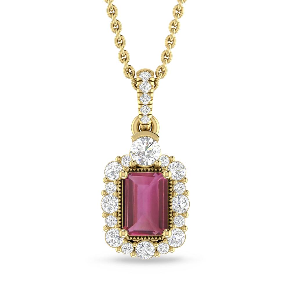 Yellow Gold - Pink Tourmaline