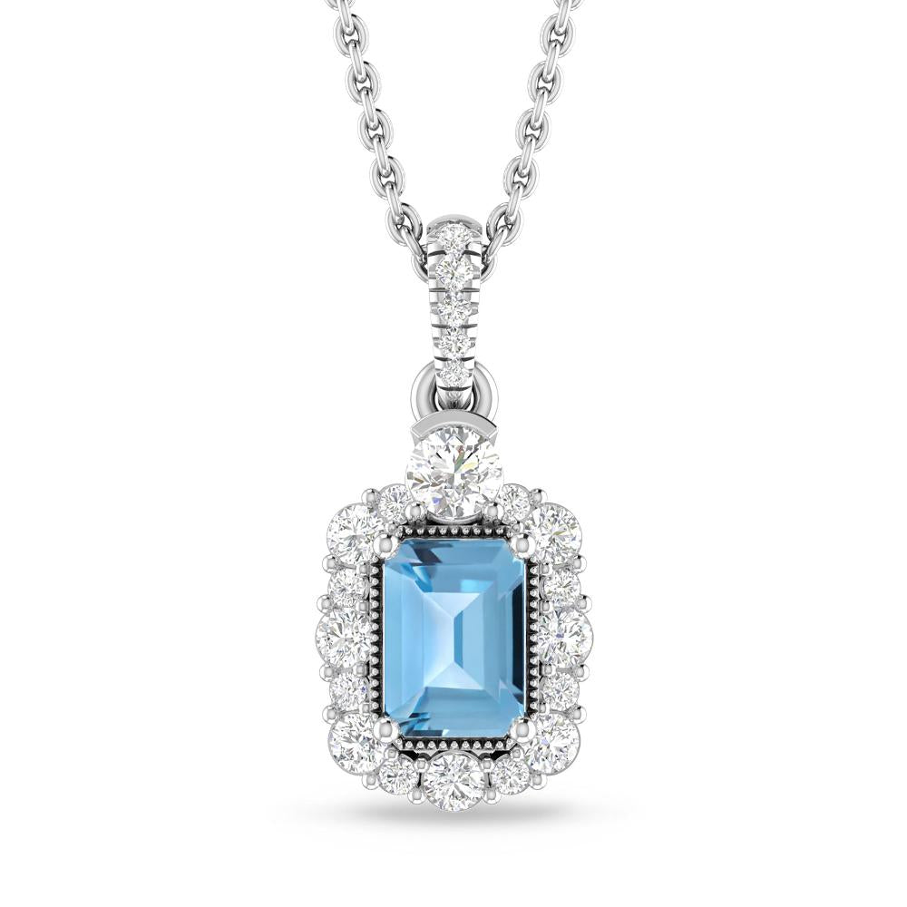 White Gold - Blue Topaz