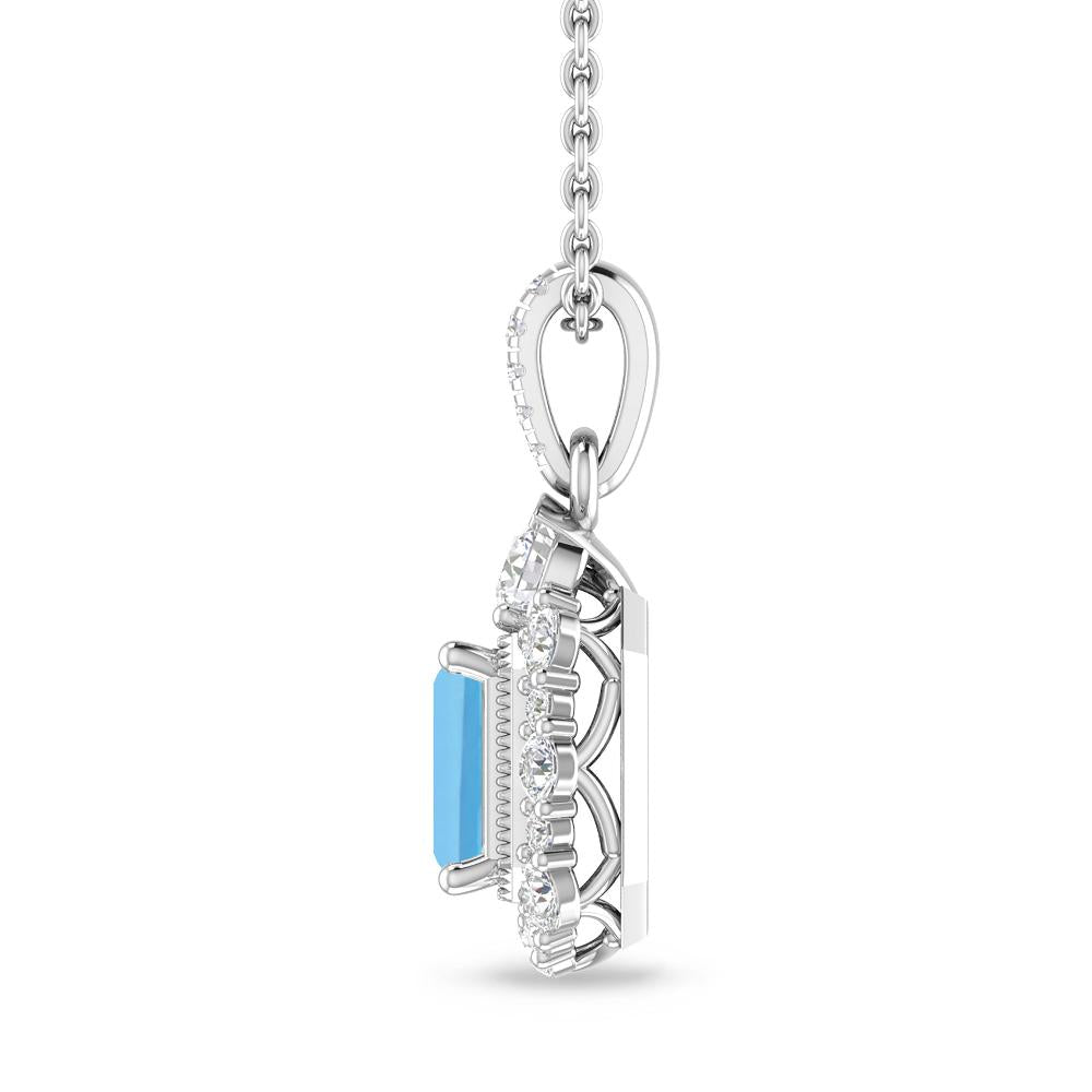 White Gold - Blue Topaz