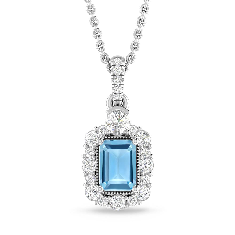 White Gold - Blue Topaz