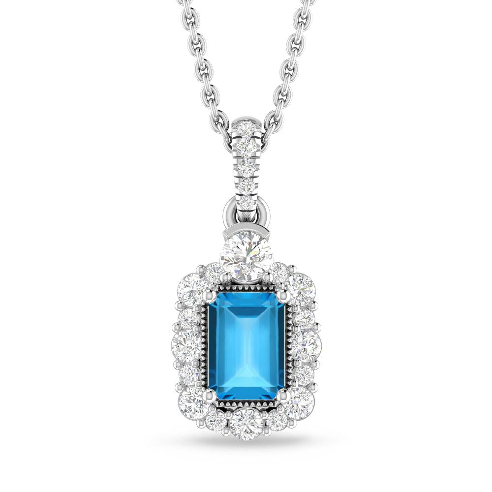 White Gold - Blue Topaz