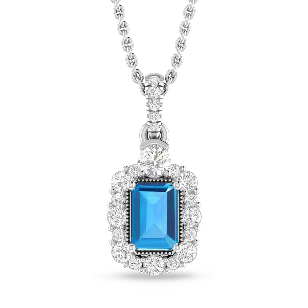 White Gold - Blue Topaz