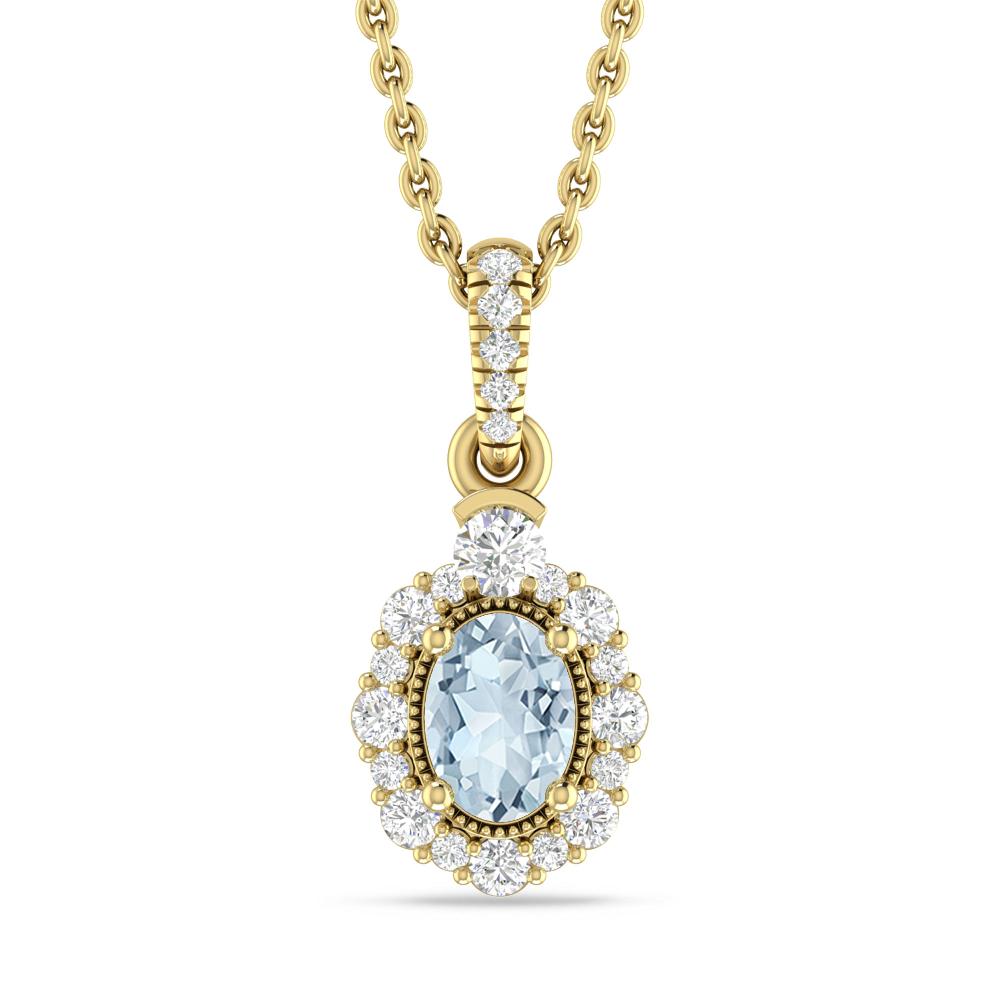 Yellow Gold - Aquamarine