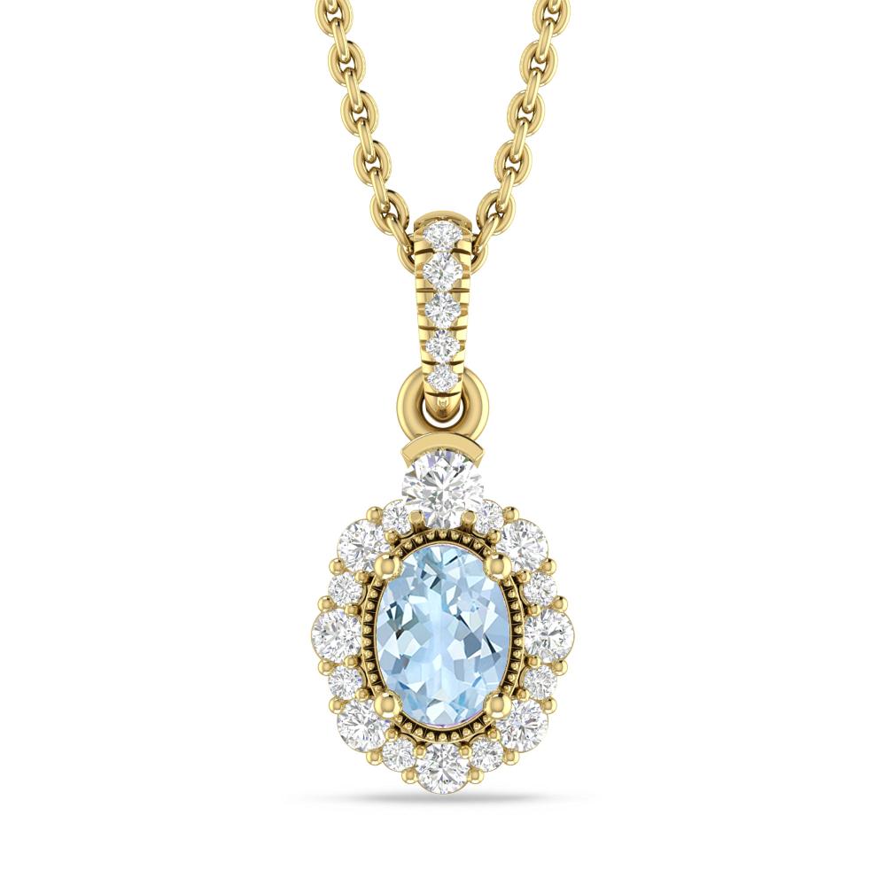 Yellow Gold - Aquamarine