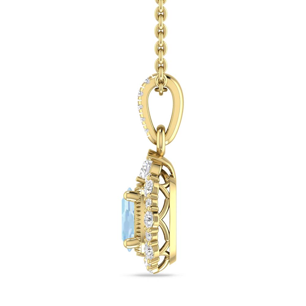 Yellow Gold - Aquamarine