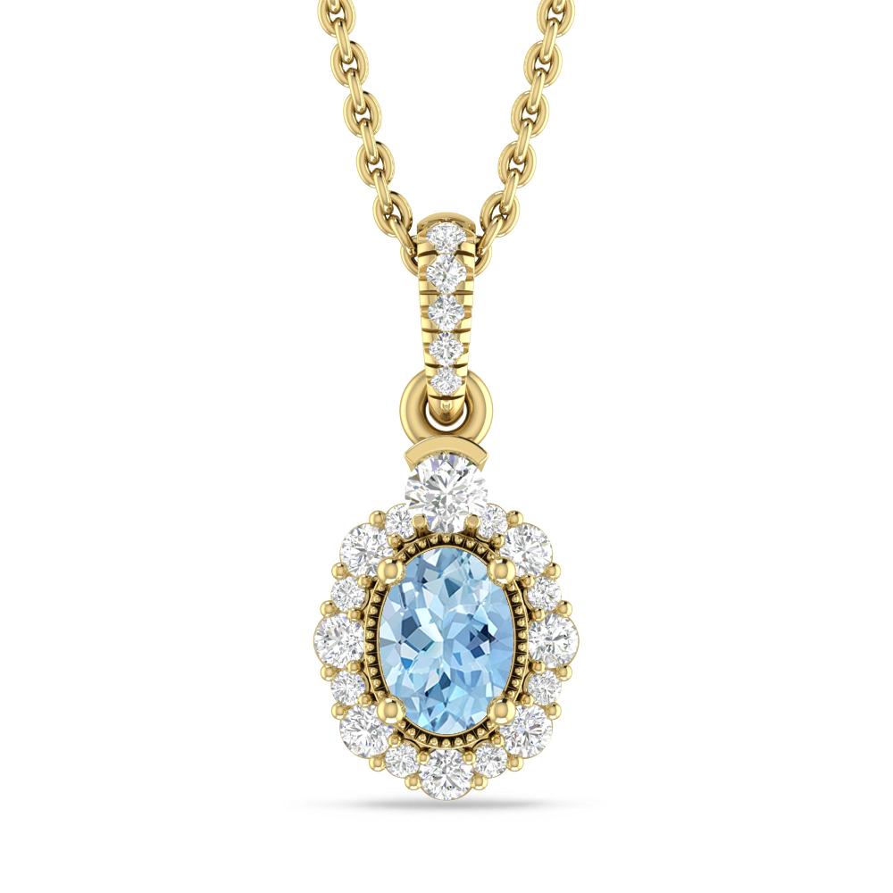 Yellow Gold - Aquamarine