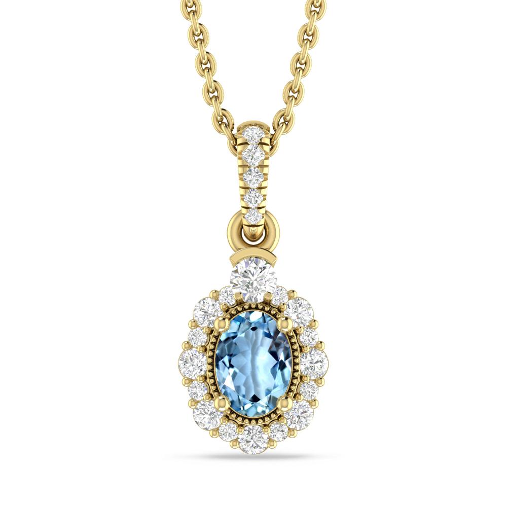 Yellow Gold - Aquamarine