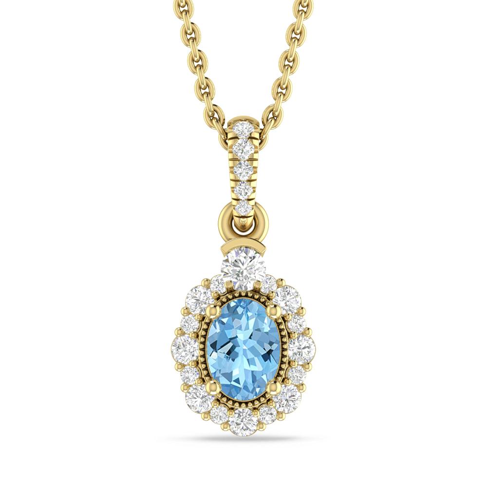 Yellow Gold - Aquamarine