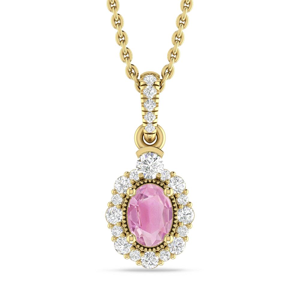 Yellow Gold - Pink Tourmaline