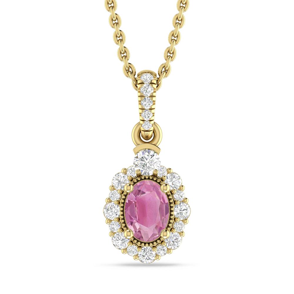 Yellow Gold - Pink Tourmaline