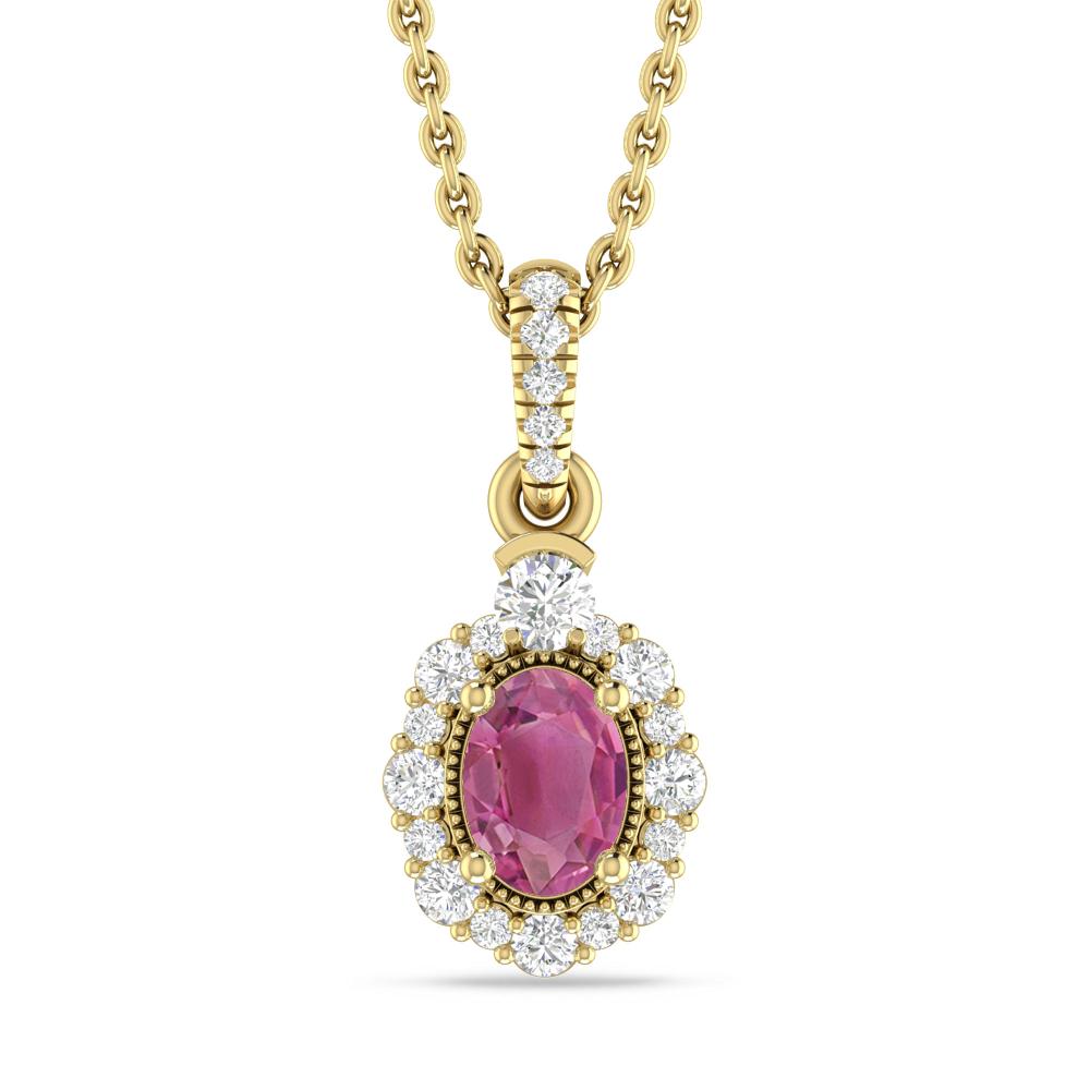 Yellow Gold - Pink Tourmaline