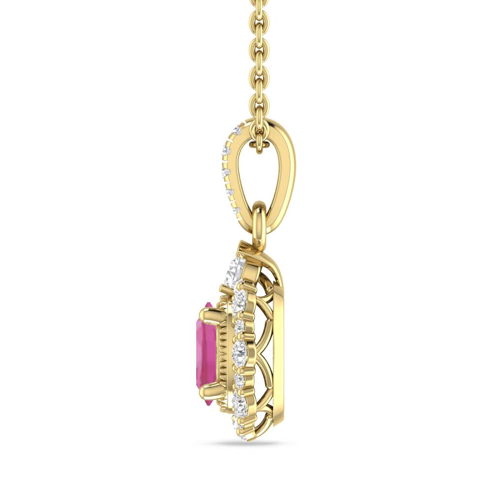 Yellow Gold - Pink Tourmaline