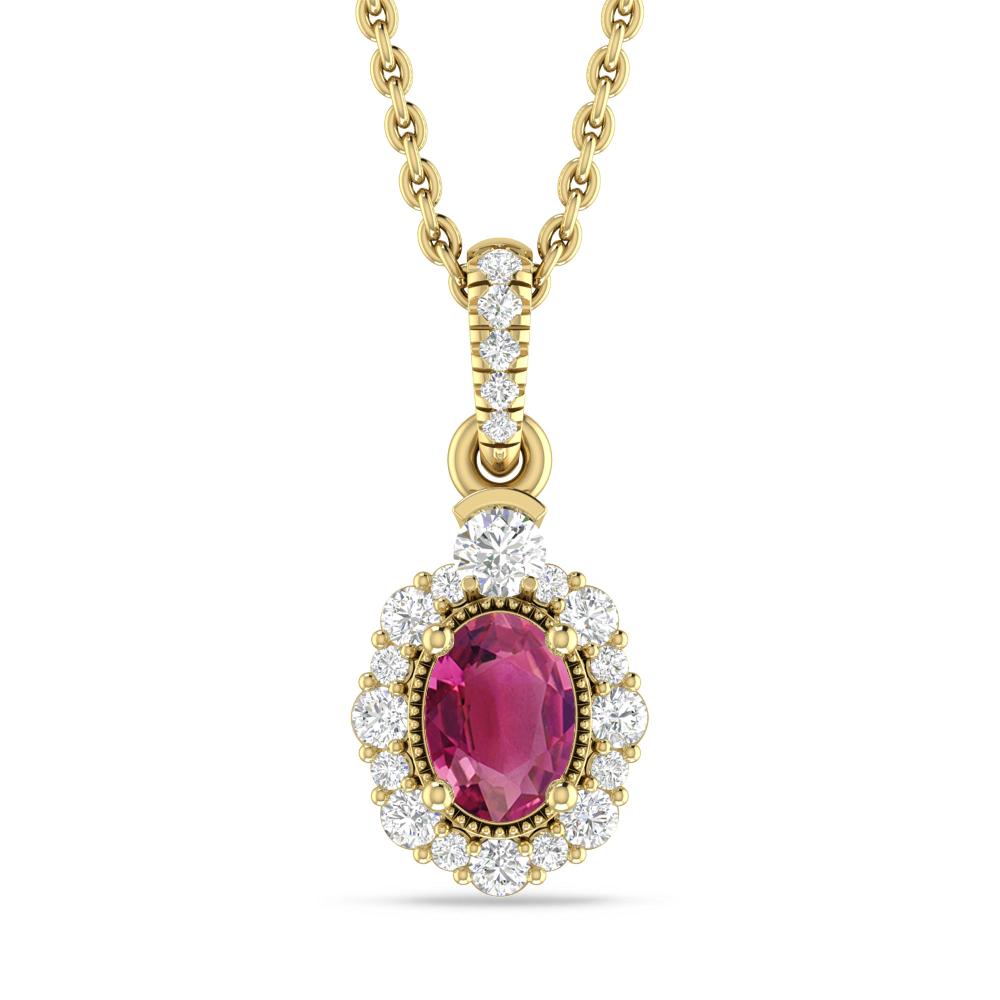 Yellow Gold - Pink Tourmaline