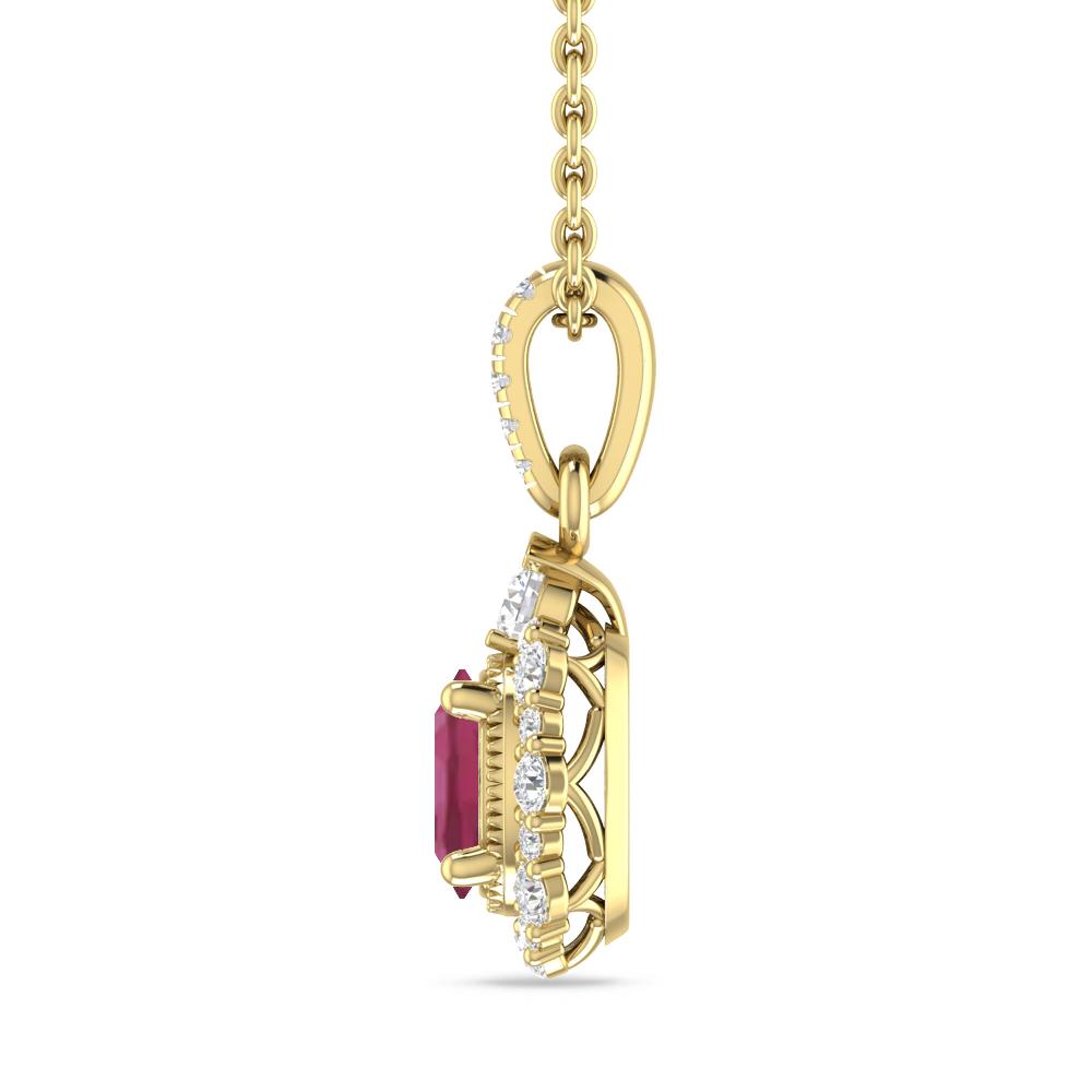 Yellow Gold - Pink Tourmaline