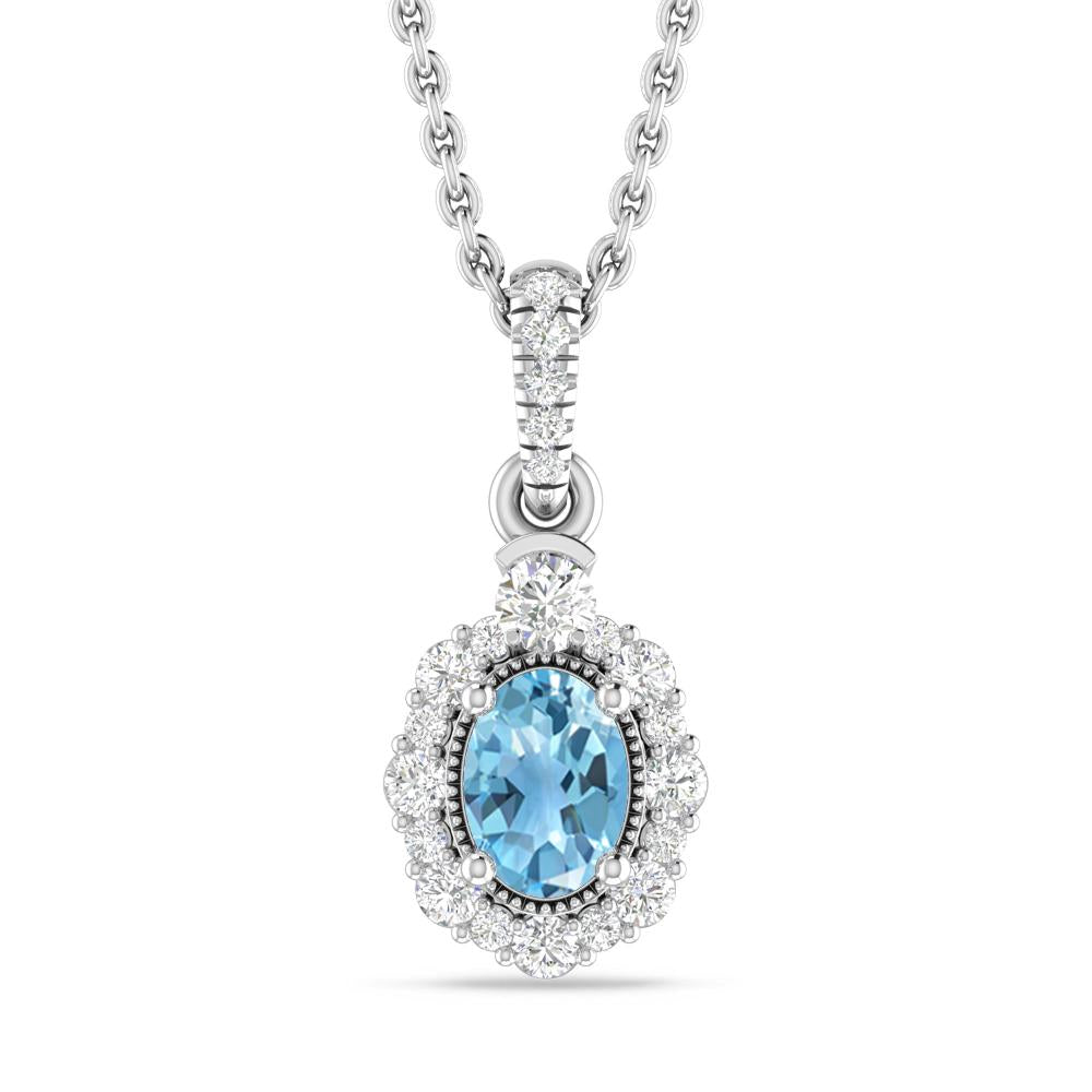 White Gold - Blue Topaz