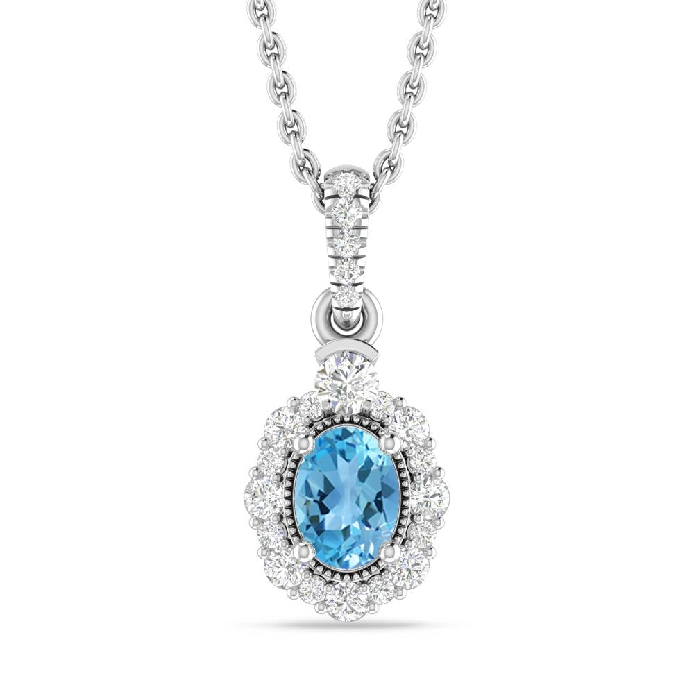 White Gold - Blue Topaz