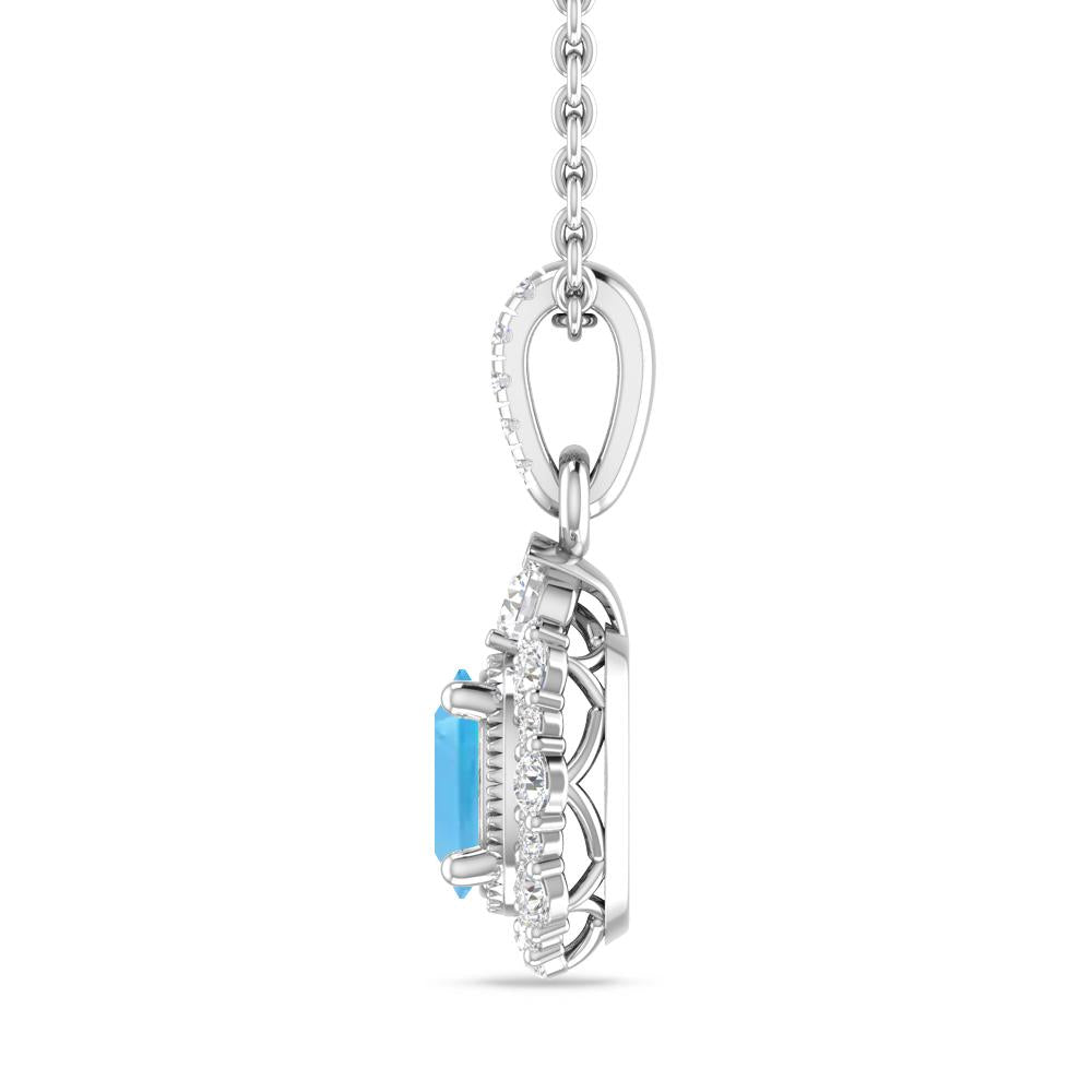 White Gold - Blue Topaz