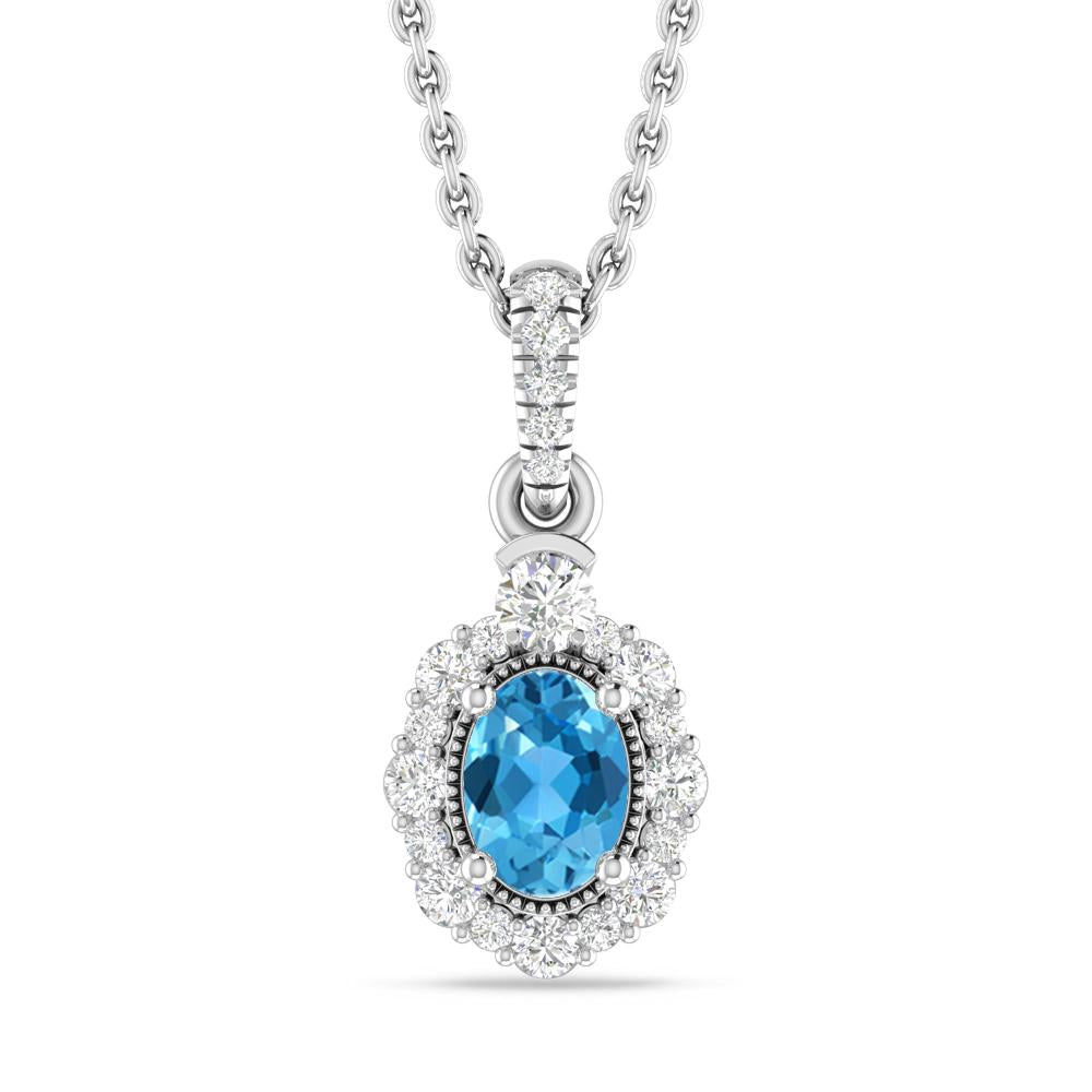 White Gold - Blue Topaz