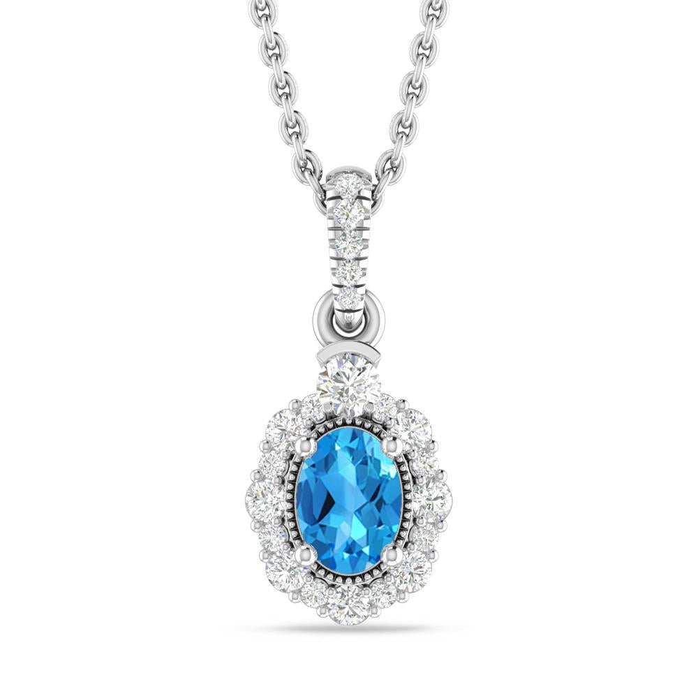 White Gold - Blue Topaz