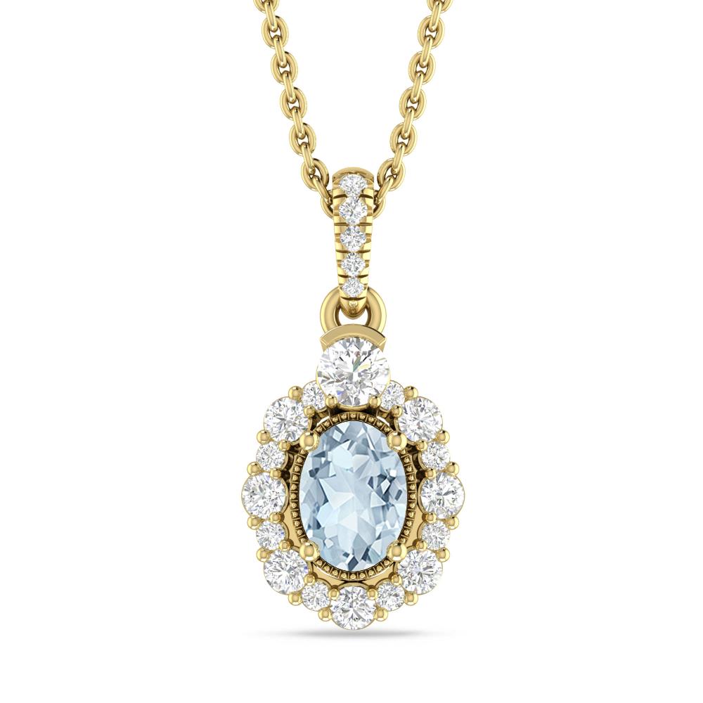 Yellow Gold - Aquamarine