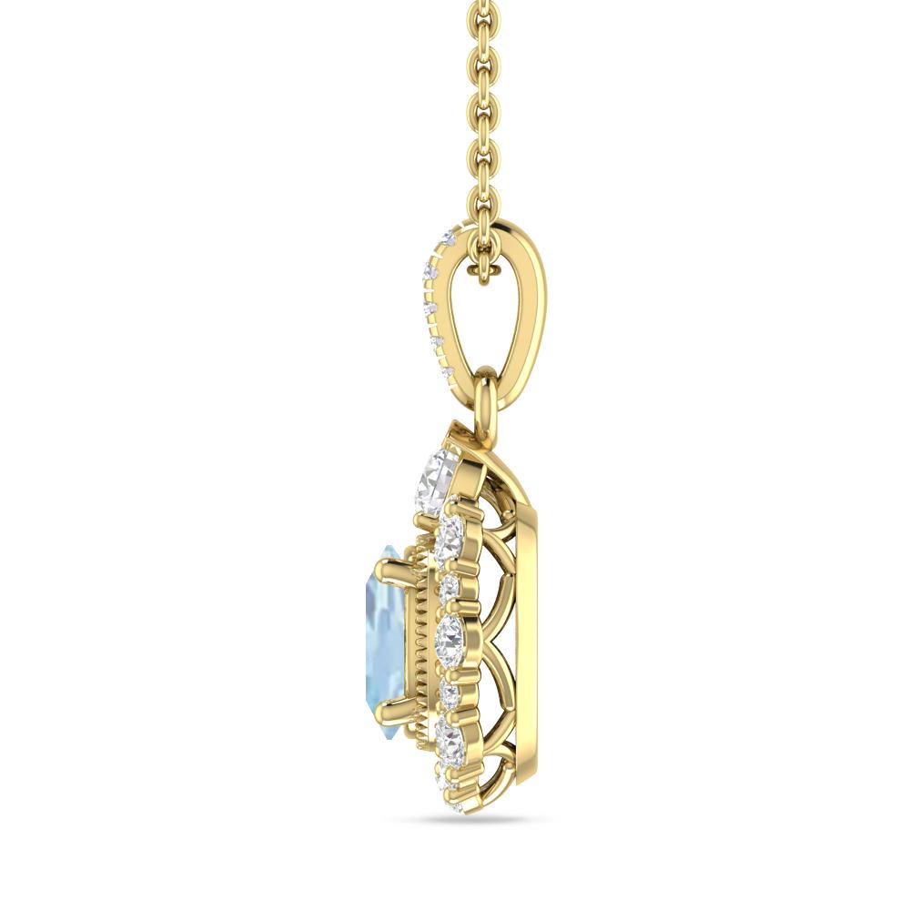 Yellow Gold - Aquamarine