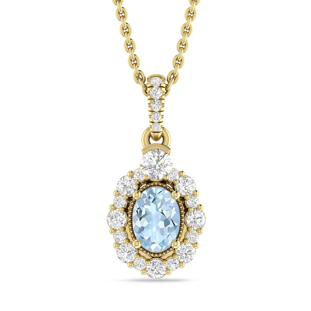 Yellow Gold - Aquamarine