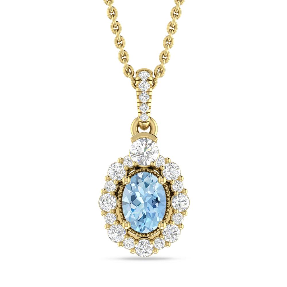 Yellow Gold - Aquamarine