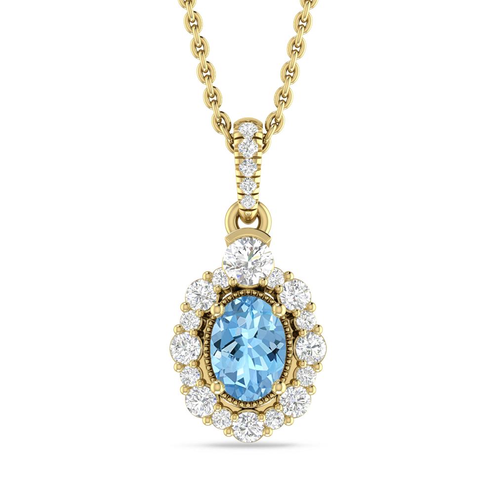 Yellow Gold - Aquamarine